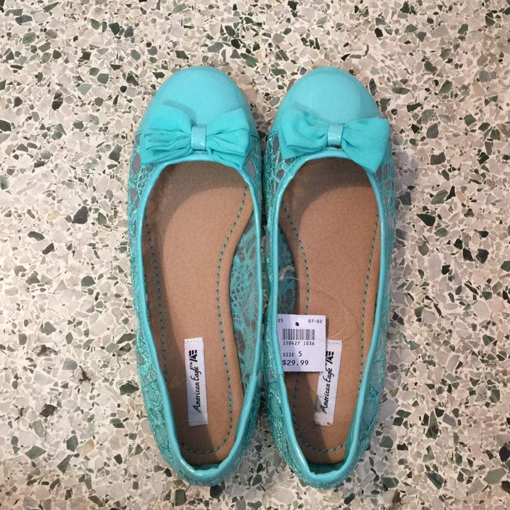American Eagle x Payless Girls Mint Lace Bow Flats
